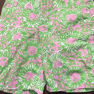 Lilly Pulitzer Pink and Green Lion Print Shorts